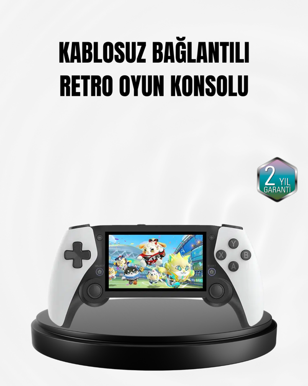 4.3 İnç Ekranlı Retro Oyun Konsolu – 64 GB Hafızalı, Şarjlı ve Multimedya Destekli - Image 1