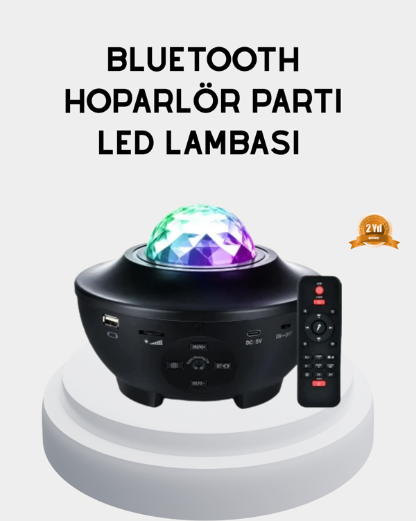 LED Yıldızlı Projektör Galaxy Modlu Renk ve Parlaklık Ayarlı Gece Lambası - Image 1