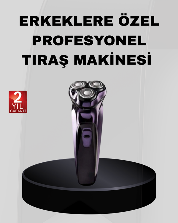Profesyonel Şarjlı Tıraş Makinesi Ayarlanabilir Başlıklı Kablosuz - Image 1