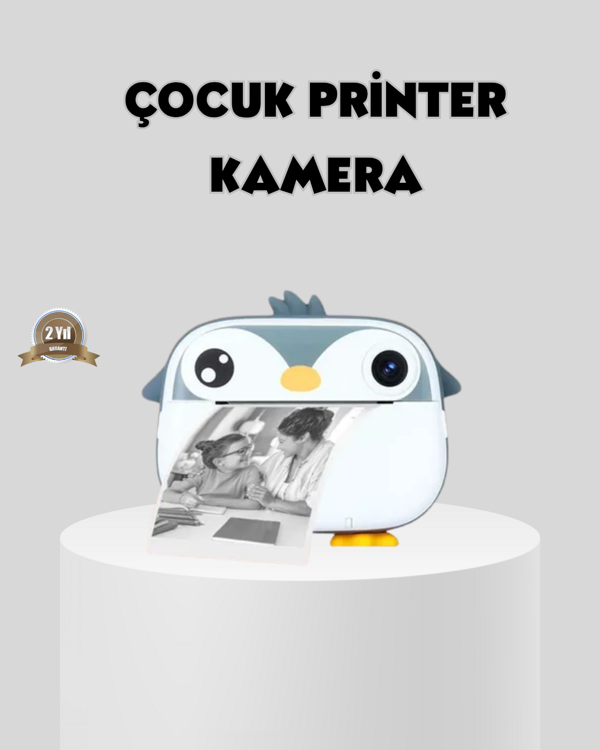 Termal Baskı Çocuk Kamerası HD Çekim USB Şarjlı Eğitici Oyuncak - Image 1