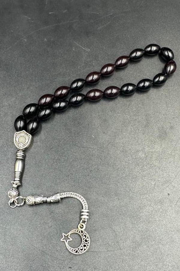 Alpaka Püskül  Ateş Kehribar Tespih - Image 1