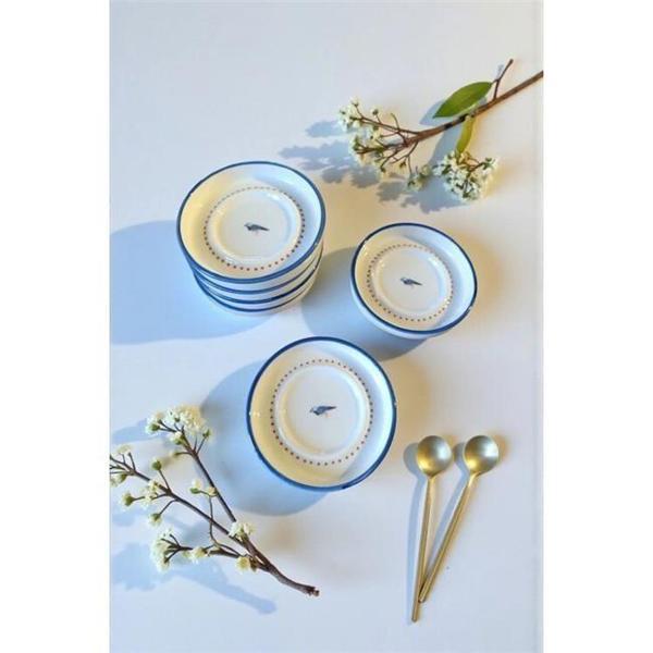 Akayev Porselen Birdy Çay Tabağı 6 Parça - Image 1