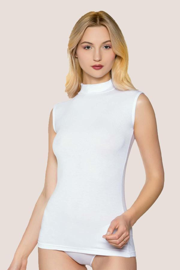 Melbes Sortie Kadın Atlet Sıfır Kol Boğazlı Balıkçı Yaka Bambu - Image 1