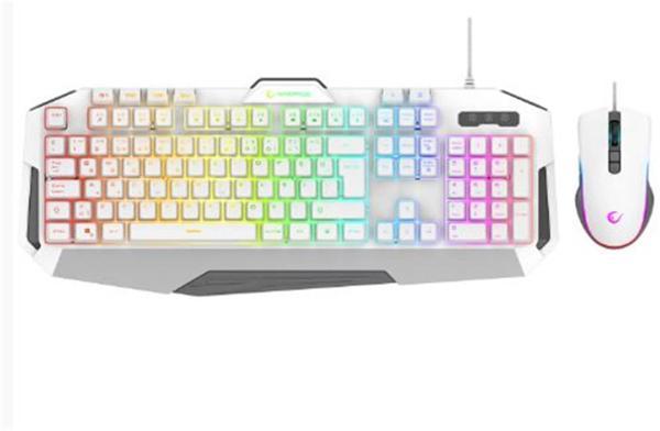 Rampage KM-34 GLARE Beyaz Usb RGB Aydınlatmalı Q 12800 DPI Mouse Gaming Oyuncu Klavye Set - Image 1