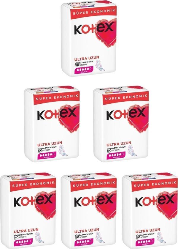 Kotex Ultra Hijyenik Ped Ultra Uzun 6 x 18'li - Image 1