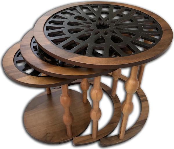 Bengi Ticaret Zigon ST13808 Geometrik model CNC kesim MDF ayak Osmanlı motif Kutu sevk El Yapım - Image 1