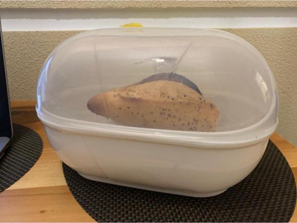 Renk Yapı Rüyası Amur Işi Saklama Ekmeklik Ekmek Sepeti Poaça Saklama Tezgah Üstü Kapaklı Plastik Beyaz - Image 1