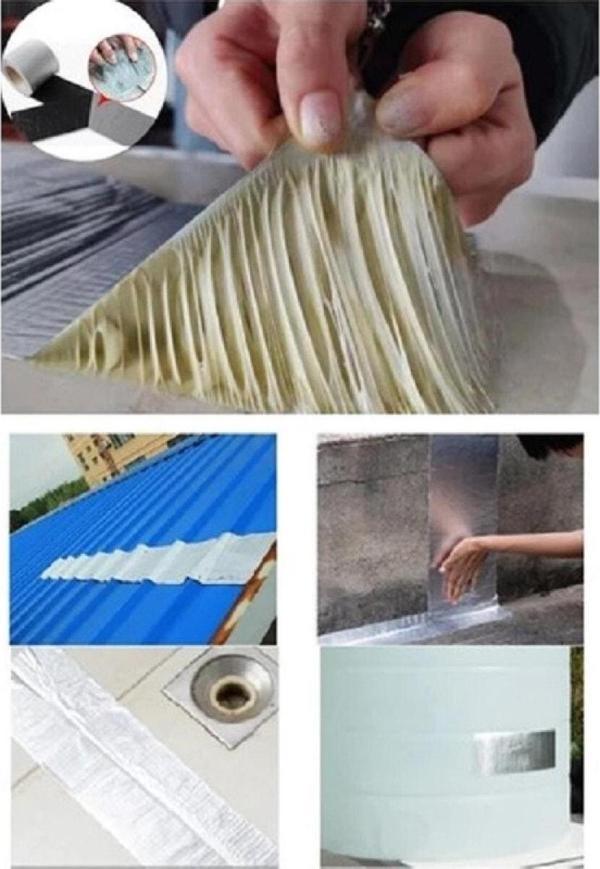 Renk Yapı Rüyası Yama Bandı Metal Boru Tamiri Için Su Sızdırmaz Pratik Çözüm Alimünyum Band Destekli Sağlam 96mm*2mt - Image 1