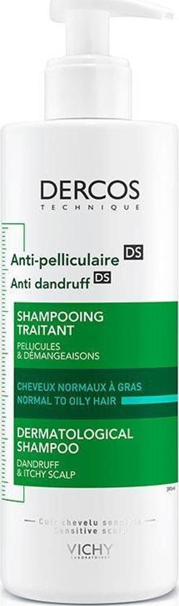 Vichy Dercos Anti-Dandruff Normal ve Yağlı Saçlar için 390 ml Kepek Şampuanı - Image 1