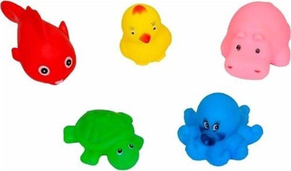 Sozzy Toys Neşeli Banyo Oyuncakları Sevimli Hayvanlar 5'li - Image 1