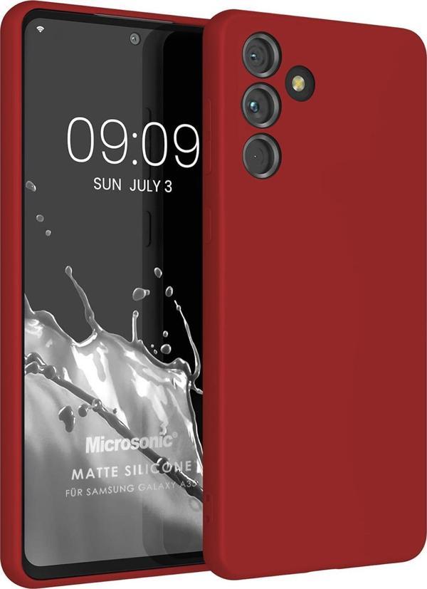 Microsonic Matte Silicone Samsung Galaxy A35 Kılıf Kırmızı - Image 1