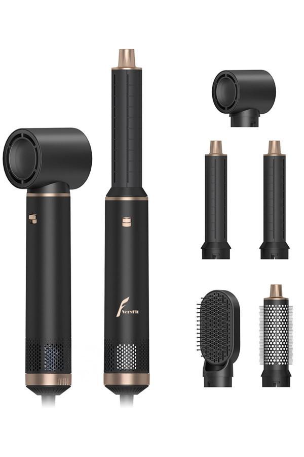 Veryfit 5 İn 1 Hava Üflemeli Saç Düzleştirici Şekillendirici Compact Saç Kurutma Fön Makinesi - Image 1