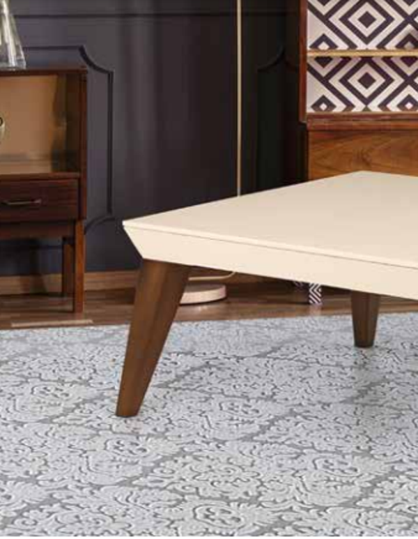 Orta Sehpa 11773 OSM Piramit Model Krem Ceviz Kayın RETRO ayak Demonte El Yapım - Image 1