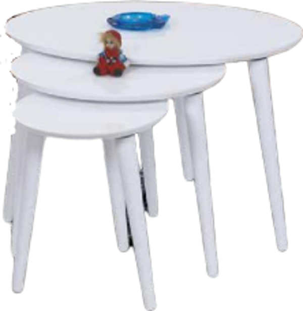 Zigon OSM 11821 ELİPS Model Kayın RETRO ayak Parlak beyaz Lake Boya El Yapım - Image 1
