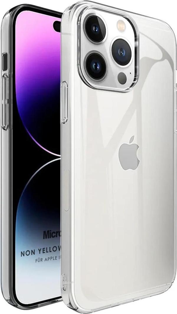 Microsonic Apple iPhone 14 Pro Max Kılıf Non Yellowing Crystal Clear Sararma Önleyici Kristal Şeffaf - Image 1