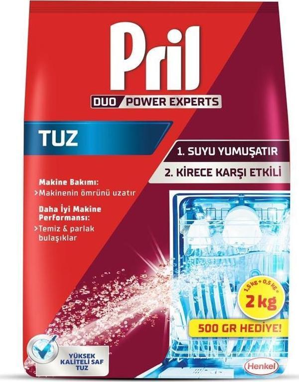 Pril Bulaşık Makinesi Tuz 2 x 2kg - Image 1