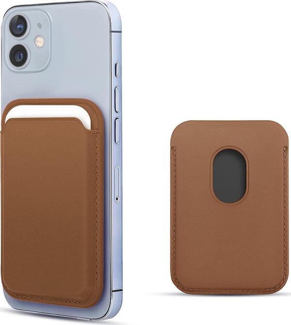 Microsonic Apple iPhone 12 Mini Leather Wallet MagSafe Kahverengi - Image 1