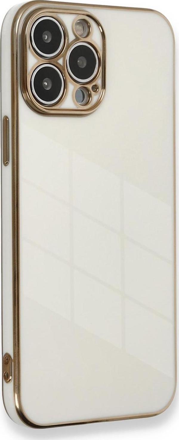 Microsonic Apple iPhone 14 Pro Max Kılıf Olive Plated Beyaz - Image 1