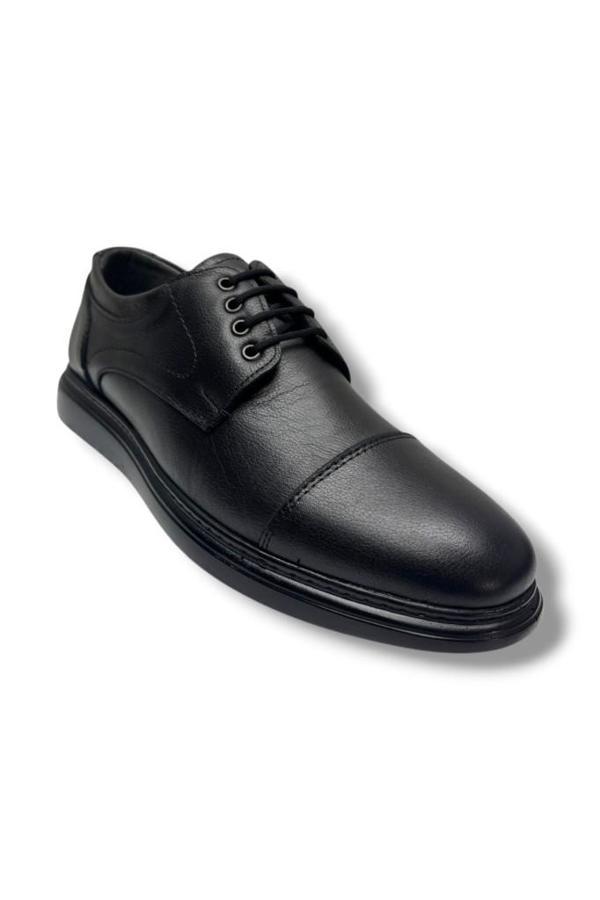 Baykara 015-26 Hakiki Deri Anatomik Jel Taban Bağcıklı Erkek Ayakkabı 45-46 - Image 1