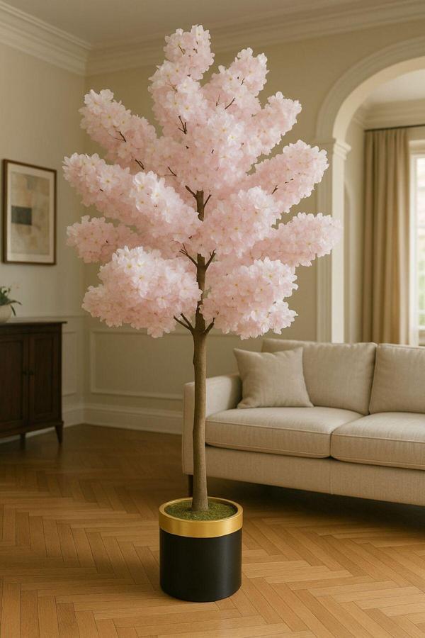 YAPAY PEMBE BAHAR DALI 150 CM LUX SAKSIDA - Image 1