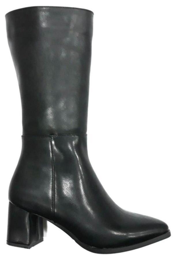 343035 Kadın Fermuarlı 6 cm Topuklu Çizme - Image 1