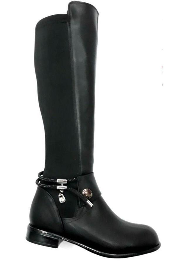 409032 Kadın Fermuarlı Riklalı Çizme - Image 1