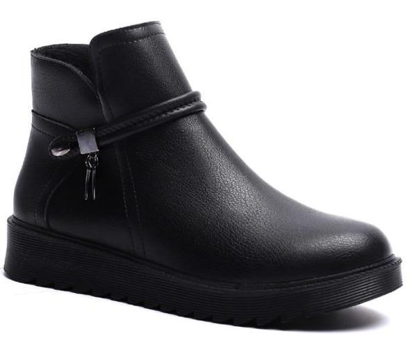 KUUM LONDON K1121001 Siyah Fermuarlı Kadın Bot - Image 1