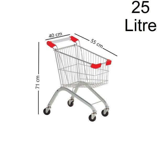 Kartal Metal Çocuk Market Alışveriş Arabası 25 Litre - Image 1