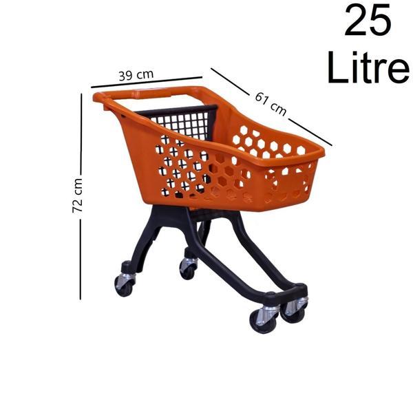 Kartal Plastik Çocuk Market Alışveriş Arabası 25 Litre Kırmızı - Image 1