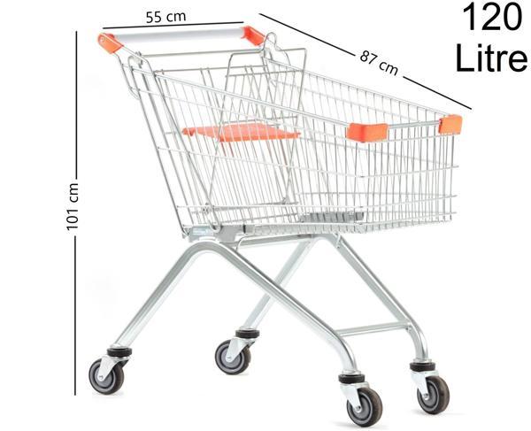 Atmaca Metal Market Alışveriş Arabası 120 Litre - Image 1