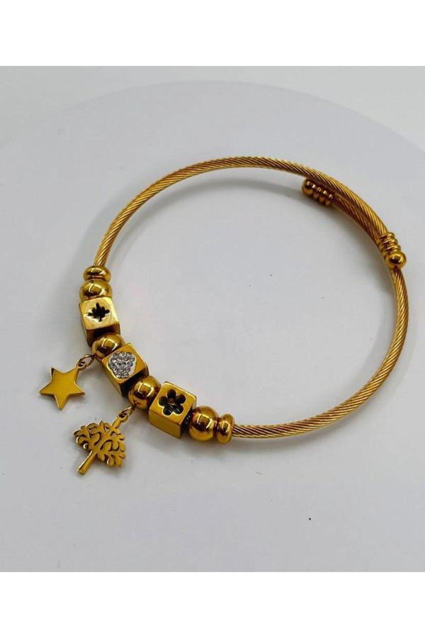 Gülnar Bijuteri Hayat Ağacı Ve Yıldız Charmlı Bileklik - Image 1