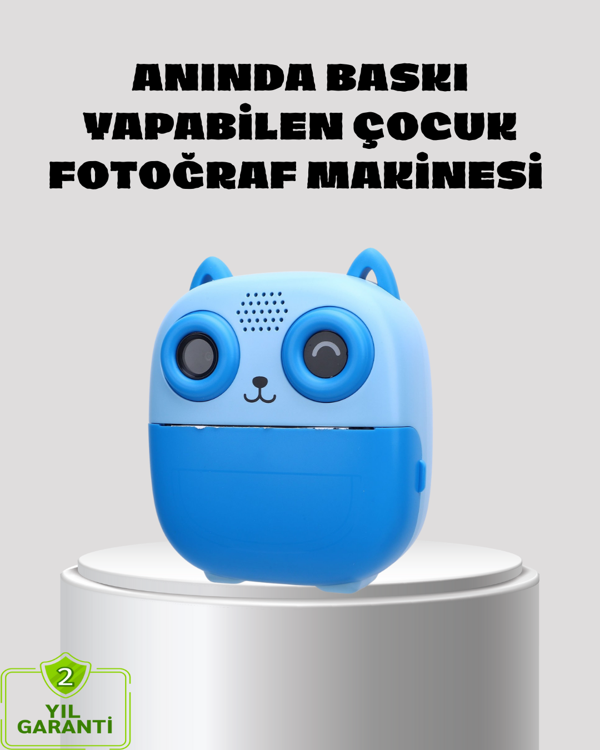 Anında Baskı Özellikli Çocuk Kamerası 48MP 1080P Çift Lens 32GB Destekli - Image 1