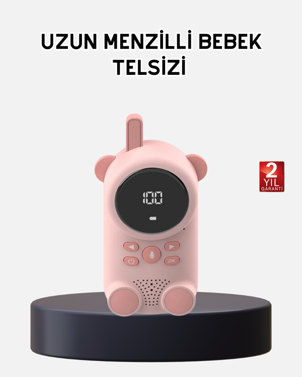 Bebek Telsizi LCD Ekran VOX İki Yönlü İletişim USB Şarj Hafif - Image 1