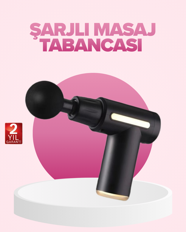 Profesyonel Masaj Tabancası 6 Kademeli Derin Kas Terapisi 4 Başlıklı Şarjlı Sessiz Motor - Image 1