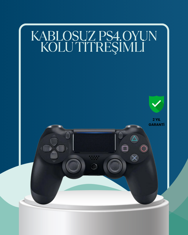 Kablosuz PS4 Oyun Kolu Çift Motor Titreşimli Uzun Bataryalı - Image 1