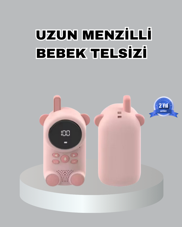 Şarjlı Bebek Telsizi Uzun Mesafe 22 Kanal LCD Ekran VOX Modu 400 mAh - Image 1