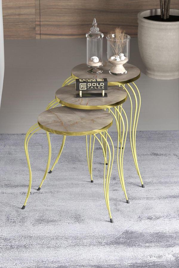 ZİGON SEHPA LÜKENS GOLD GORDİON - Image 1