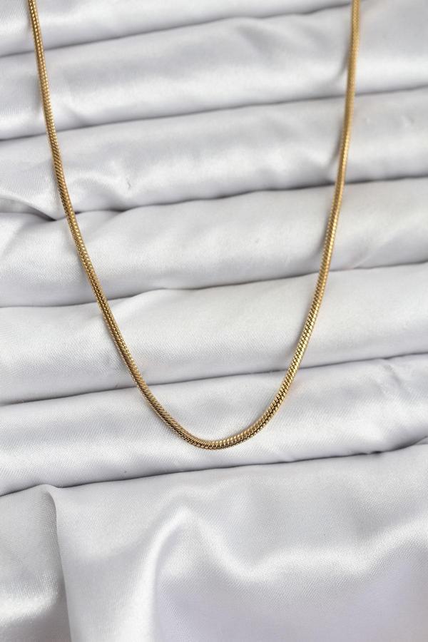 Zincir Gold Renk 60 cm Yılan Zincir Kadın Kolye - EBJ251115W38415 - Image 1