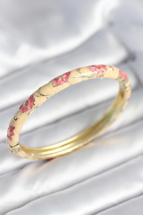 Pembe Renk Detaylı Mineli Kelepçe - EBJ251010W38143 - Image 1