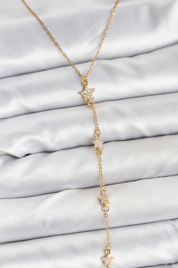 Zincir Gold Renkli Yıldız Model Kadın Y Kolye - EBJ251115W38403 - Image 1