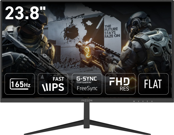 FAZEON X24F165S 23.8" 165Hz 5ms HDMI DP HDR FreeSync G-Sync FHD Fast IPS Gaming Monitör - Image 1
