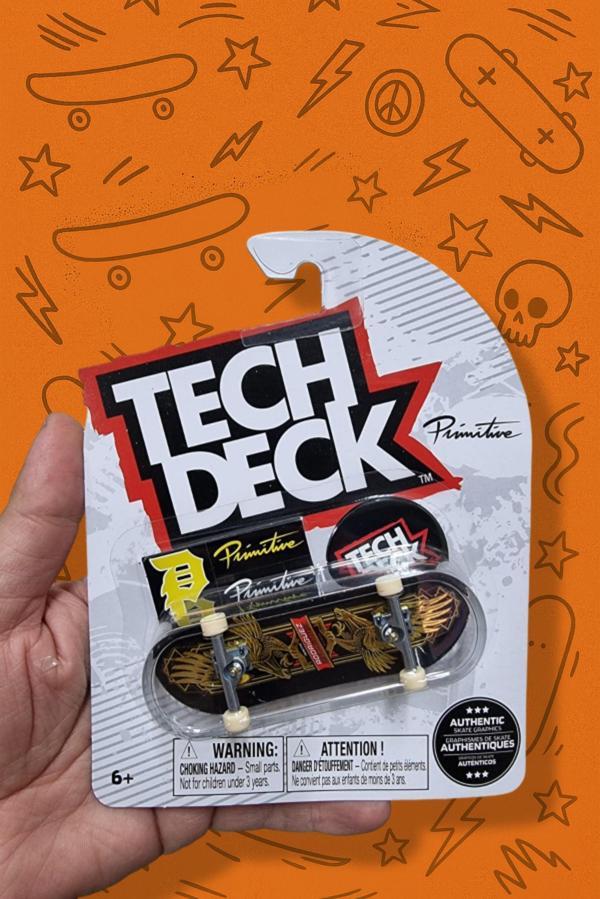 Tech Deck – Primitive Skate – Altın Siyah Ejderha Grafik – Parmak Kaykay - Image 1