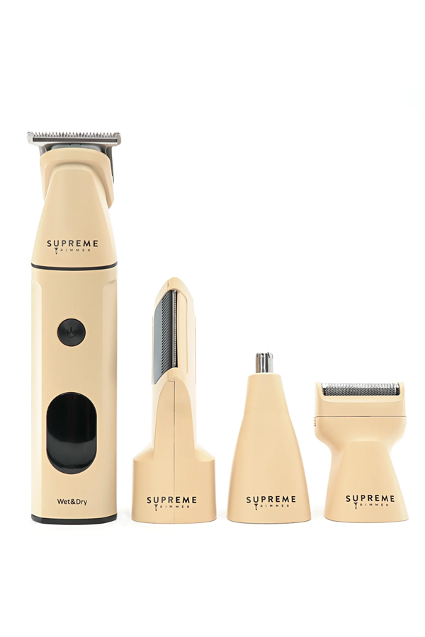 Supreme Trimmer Multigroomer 4.0 Islak/Kuru 14 Parça Set Tıraş Makinesi – Saç Sakal Yüz Vücut Burun Kulak Tıraş Makinesi 4 Manyetik Başlık, Pil Ekranı, Seyahat Kilidi - Image 1