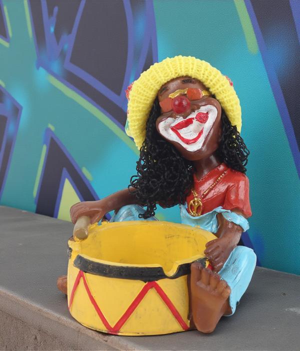 Jamaikalı Adam Rasta Figürlü Küllük Para, Anahtar Kasesi Masaüstü Dekoratif Biblo Yeni Ev Hediyesi A - Image 1