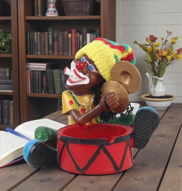 Jamaikalı Adam Rasta Figürlü Küllük Para, Anahtar Kasesi Masaüstü Dekoratif Biblo Yeni Ev Hediyesi D - Image 1