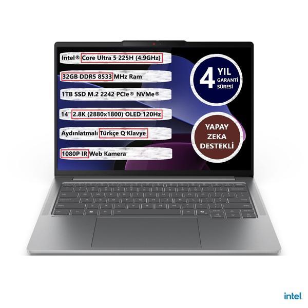 Lenovo Ideapad Pro 5 14IMH9 Intel Ultra 5-225H 32GB 1tb SSD 14" OLED 83JK002BTR Freedos Taşınabilir Bilgisayar - Image 1