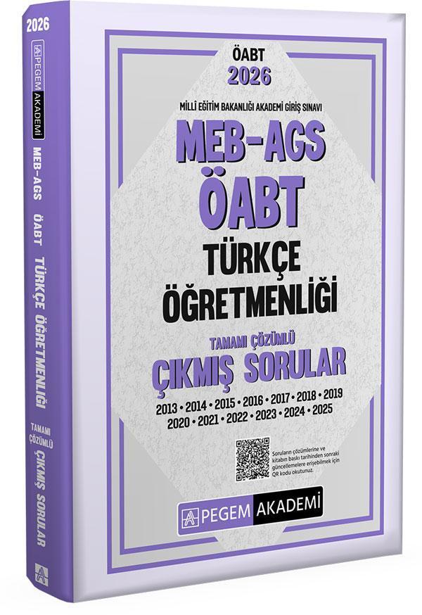 2026 MEB AGS ÖABT Türkçe Öğretmenliği Tamamı Çözümü Çıkmış Sorular - Pegem Akademi Yayıncılık - Image 1