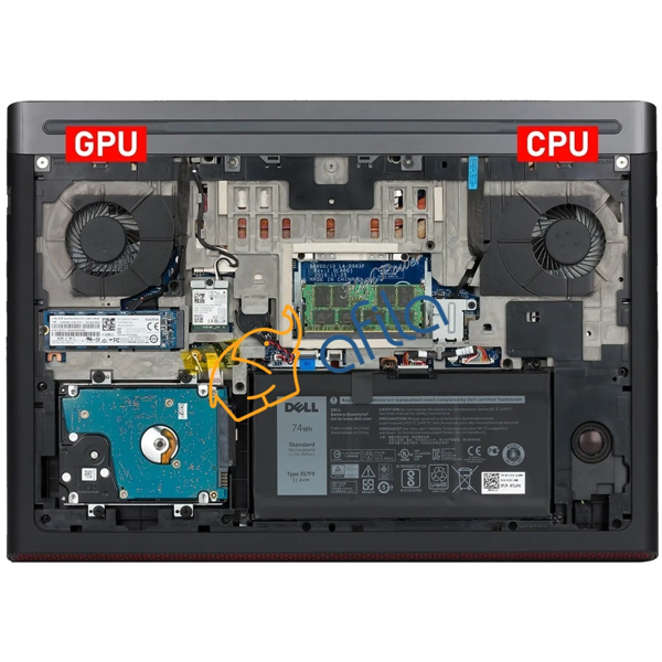 Dell inspiron 15 Gaming 15-7566 15-7567 Notebook Fanı Cpu, Gpu Set 0147DX 0NWW0W - Image 1