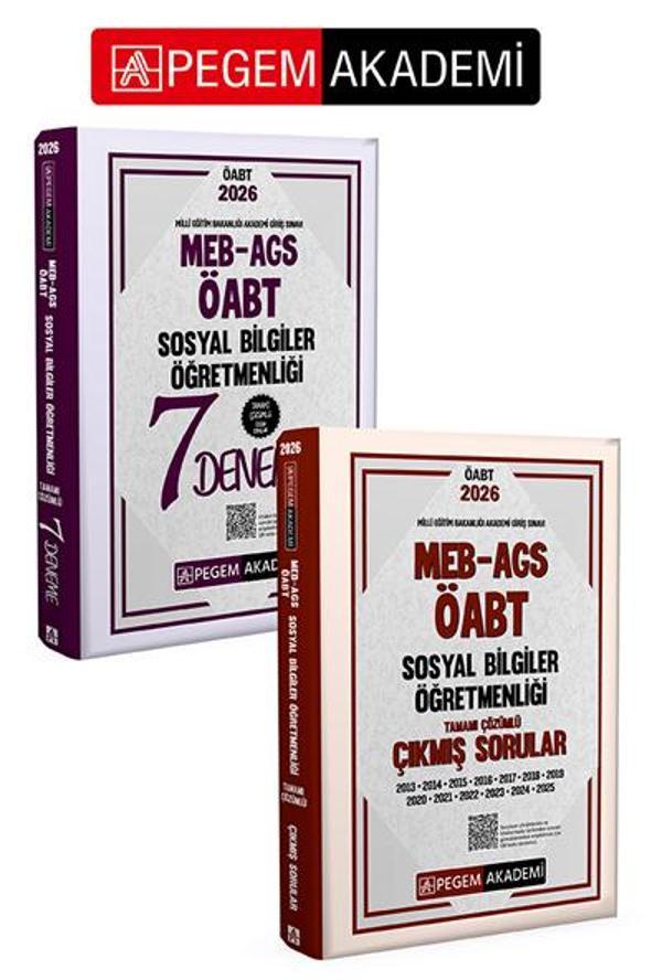 PEGEM AKADEMİ 2026 MEB AGS ÖABT Sosyal Bilgiler Öğretmenliği Tamamı Çözümlü Çıkmış Sorular + 2026 ME - Pegem Akademi Yayıncılık - Image 1