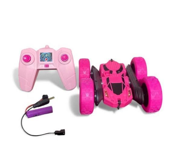 Uzaktan Kumandalı Şarjlı Akrobat Araba Pembe  3222 - Image 1